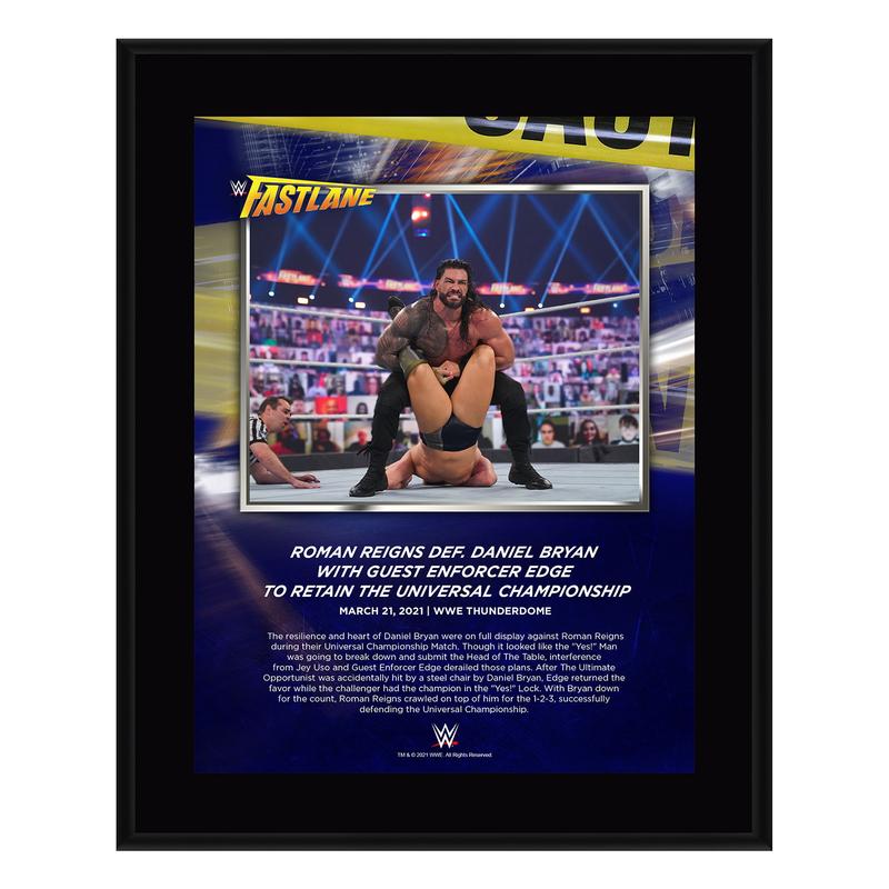 Roman Reigns Fastlane 2021 10 x 13 Commemorative Plaque