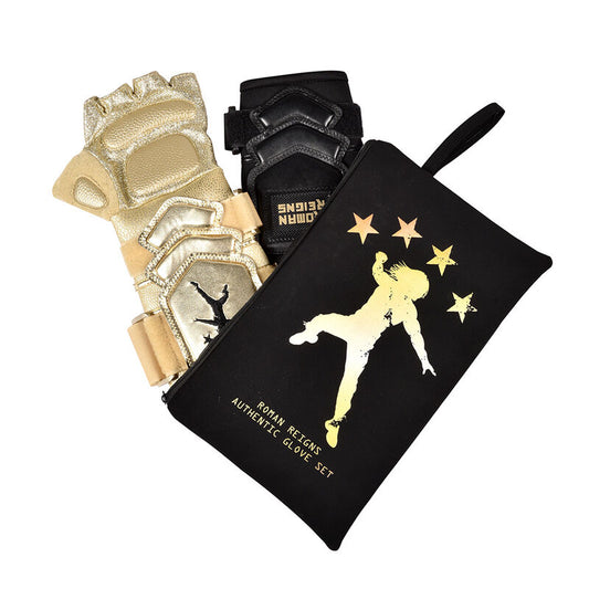 Roman Reigns Gold TV Authentic Glove & Gauntlet Set