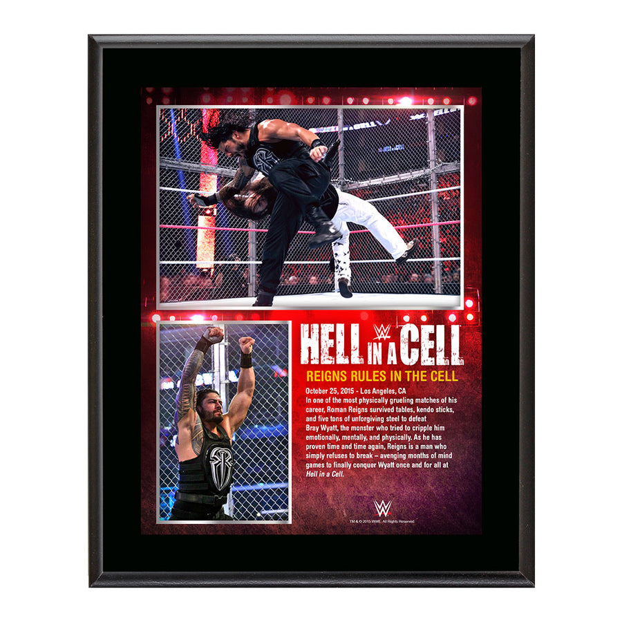 Roman Reigns Hell in a Cell 2015 10.5 x 13 Photo Collage Plaque Pwcatalog