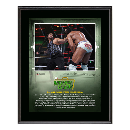 Roman Reigns Money in The Bank 2018 10 x 13 Plaque Pwcatalog