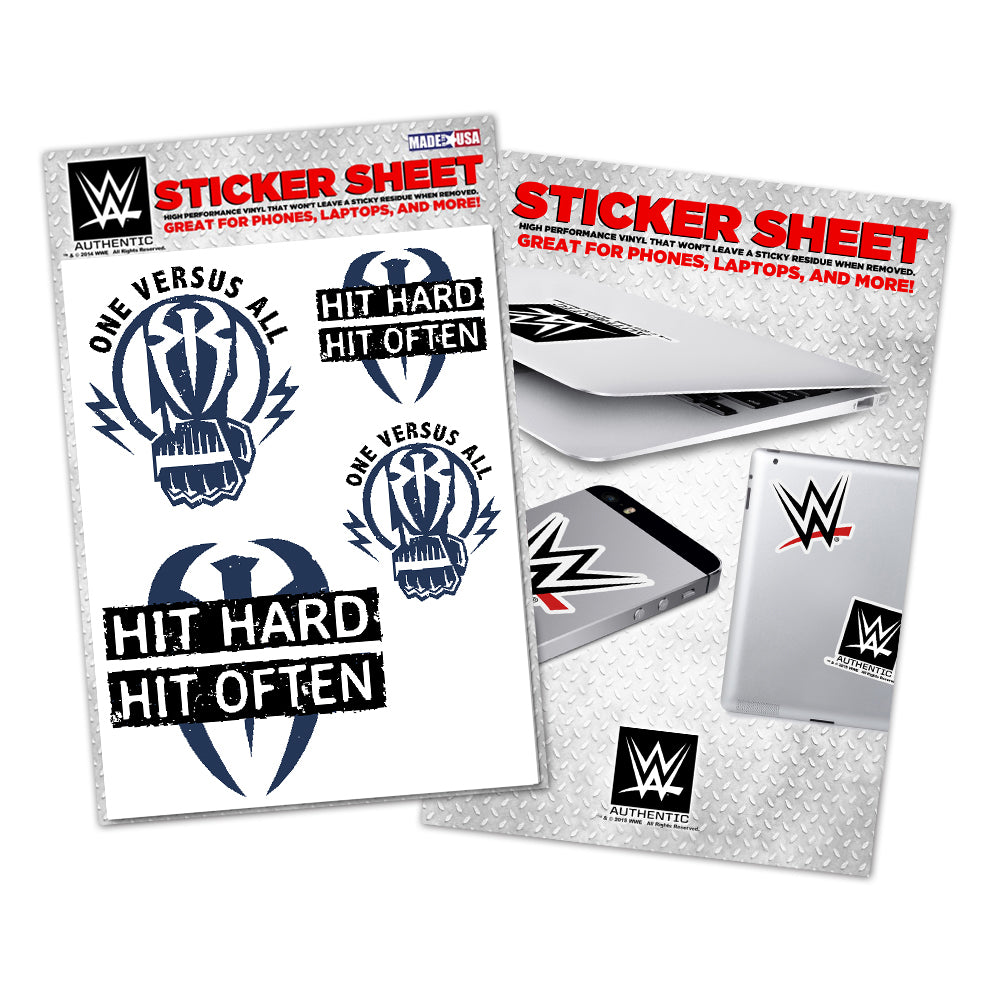 Roman Reigns One Versus All Sticker Sheet Pwcatalog