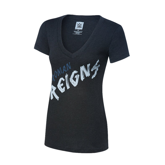 Roman Reigns One Versus All Tri-Blend Women's V-Neck T-Shirt
