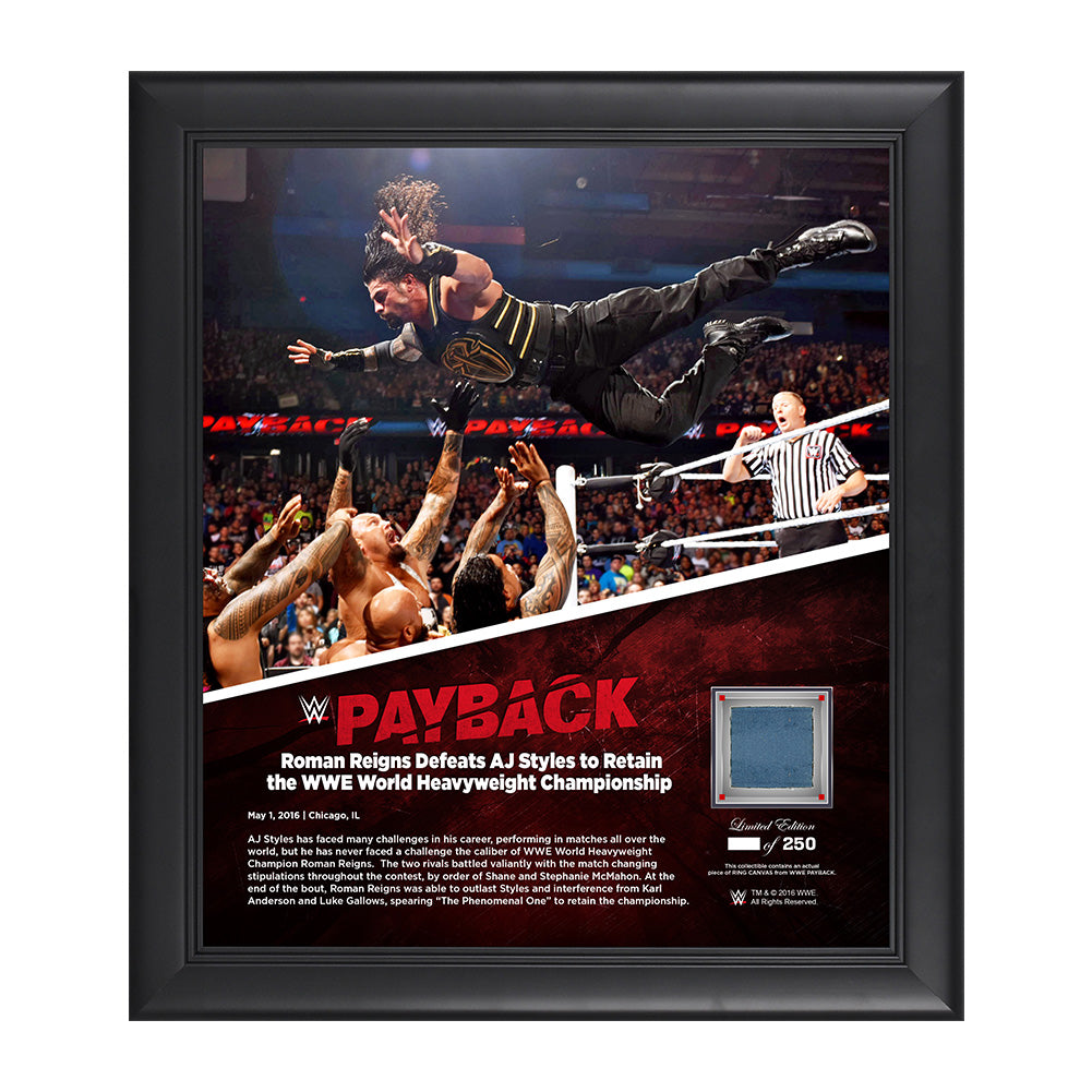 Roman Reigns Payback 2016 15 x 17 Framed Ring Canvas Photo Collage Pwcatalog