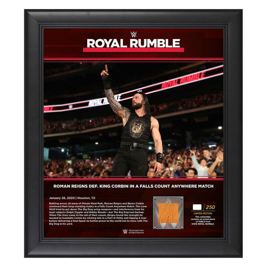 Roman Reigns Royal Rumble 2020 15x17 Limited Edition Plaque Pwcatalog