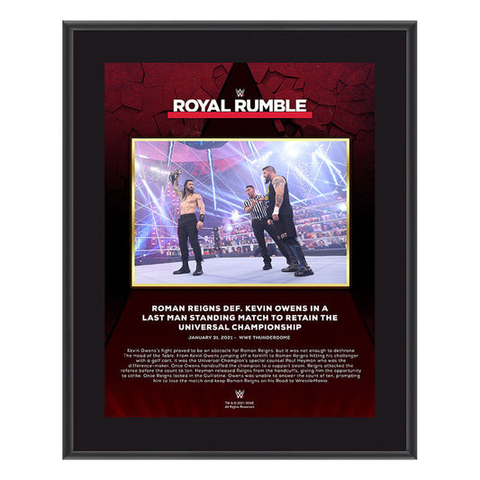 Roman Reigns Royal Rumble 2021 10 x 13 Commemorative Plaque Pwcatalog