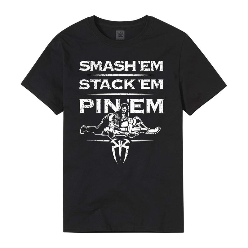 Roman Reigns Smash 'Em, Stack 'Em, Pin 'Em Authentic T-Shirt Pwcatalog