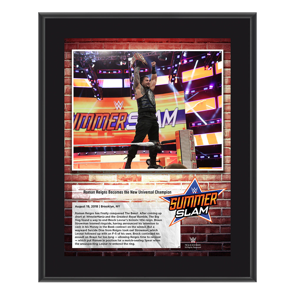 Roman Reigns SummerSlam 2018 10 x 13 Commemorative Plaque Pwcatalog