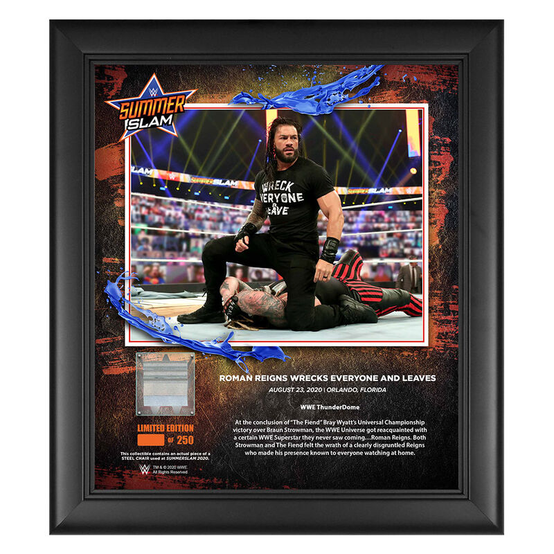 Roman Reigns SummerSlam 2020 15x17 Commemorative Plaque
