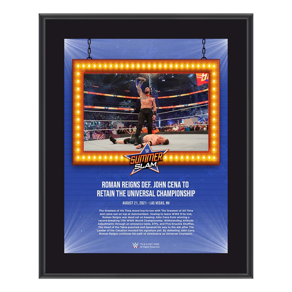 Roman Reigns SummerSlam 2021 10x13 Commemorative Plaque