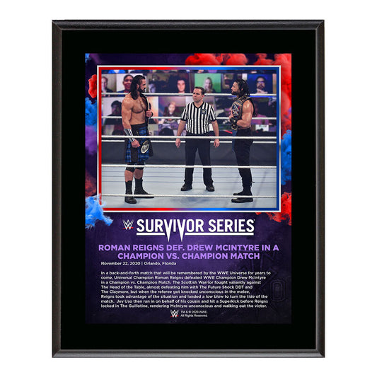 Roman Reigns Survivor Series 2020 10 x 13 Commemorative Plaque Pwcatalog