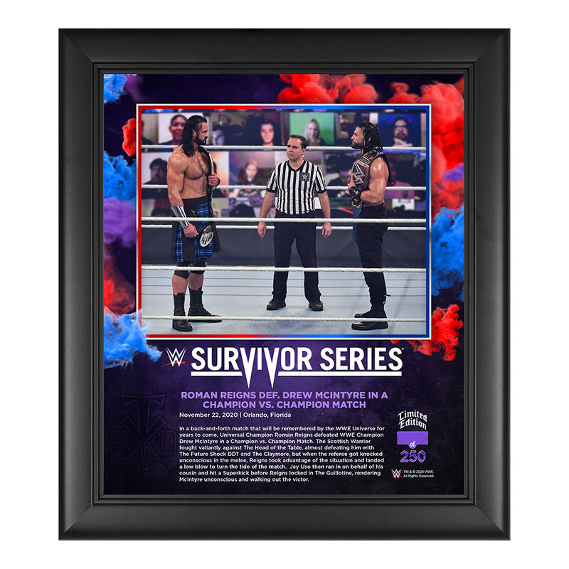Roman Reigns Survivor Series 2020 15 x 17 Commemorative Plaque Pwcatalog