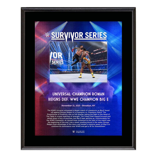 Roman Reigns Survivor Series 2021 10x13 Commemorative Plaque Pwcatalog