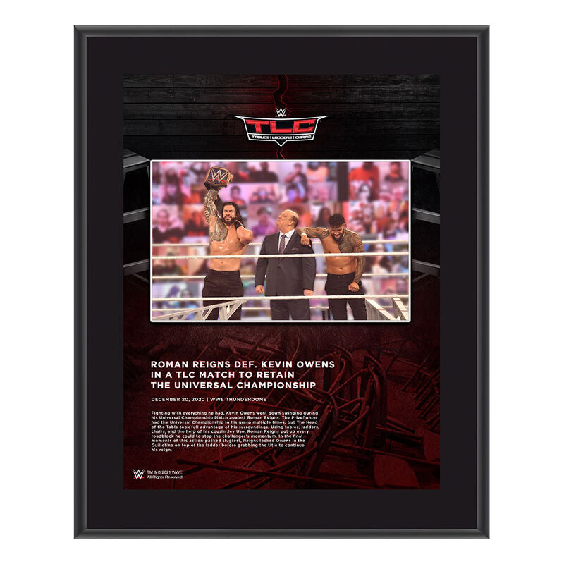 Roman Reigns TLC 2020 10x13 Commemorative Plaque Pwcatalog