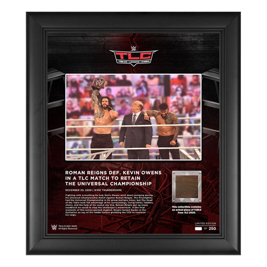 Roman Reigns TLC 2020 15 x 17 Commemorative Plaque Pwcatalog