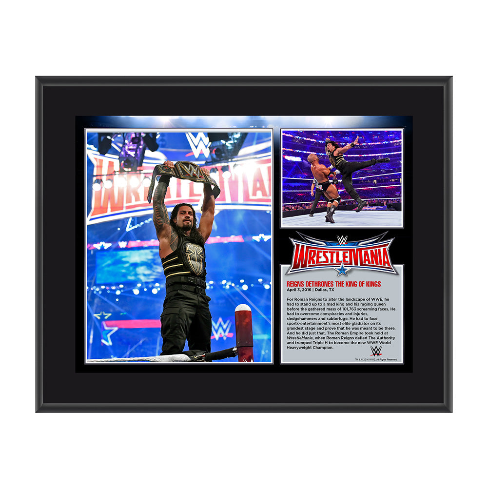 Roman Reigns WrestleMania 32 10 x 13 Photo Collage Plaque Pwcatalog