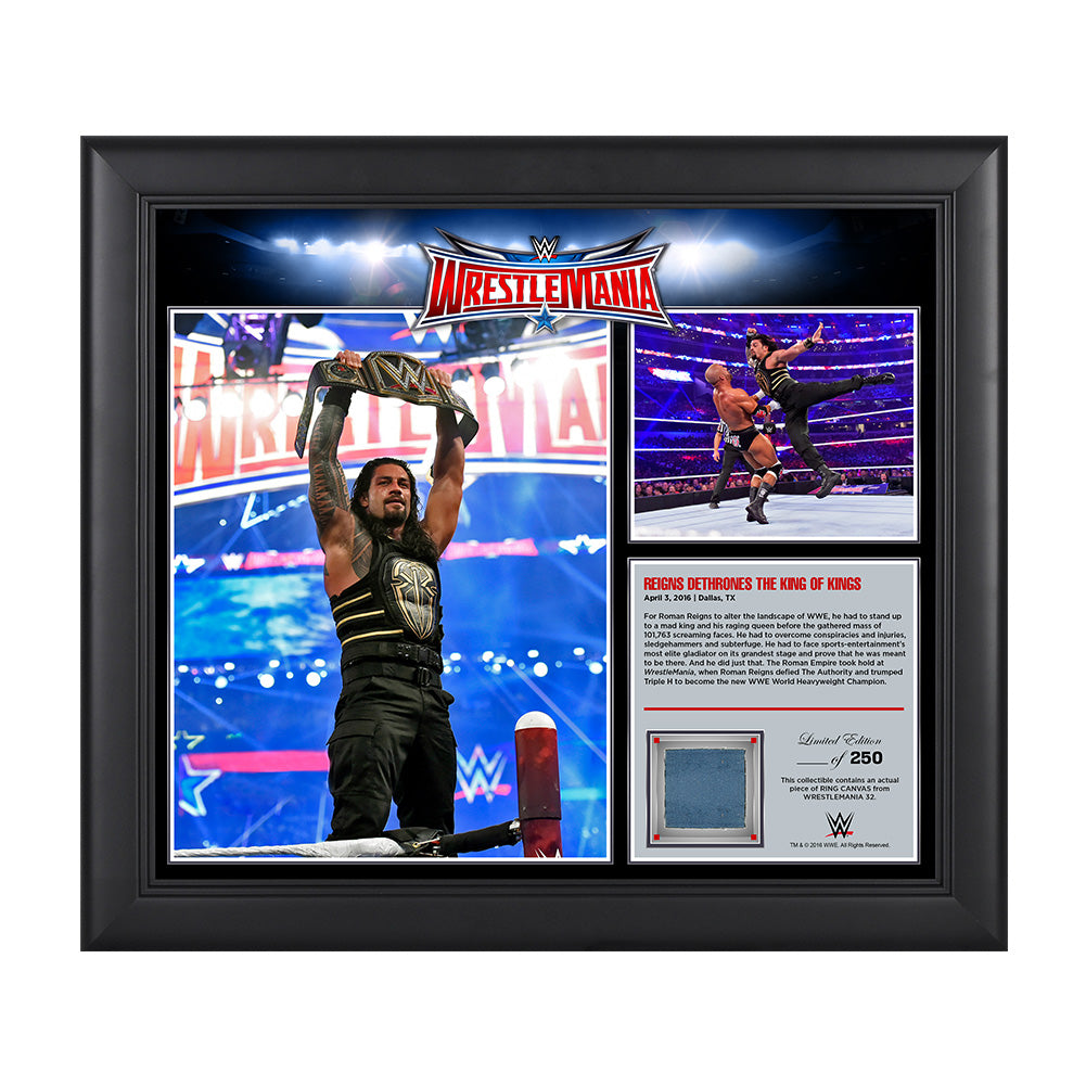 Roman Reigns WrestleMania 32 15 x 17 Framed Ring Canvas Photo Collage Pwcatalog