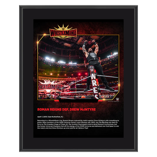 Roman Reigns WrestleMania 35 10 x 13 Commemorative Plaque Pwcatalog