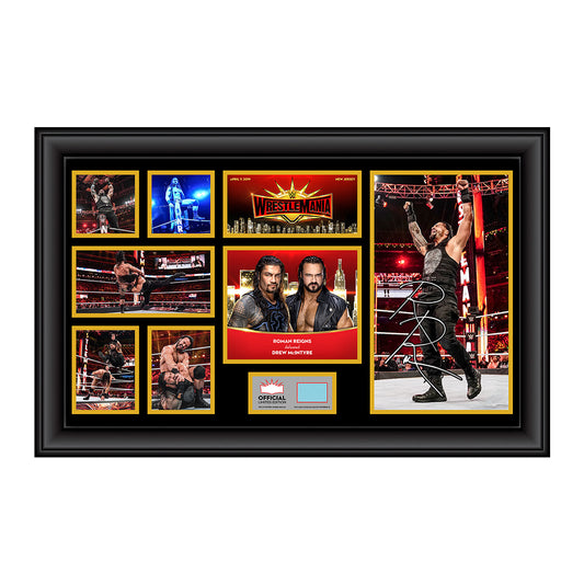 Roman Reigns WrestleMania 35 Signed Commemorative Plaque Pwcatalog