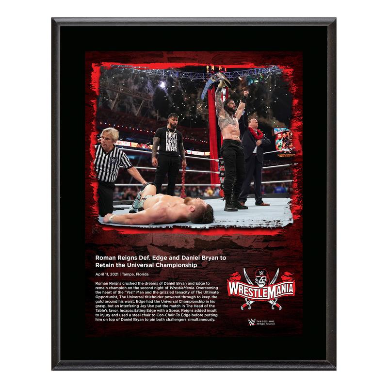 Roman Reigns WrestleMania 37 10x13 Commemorative Plaque Pwcatalog