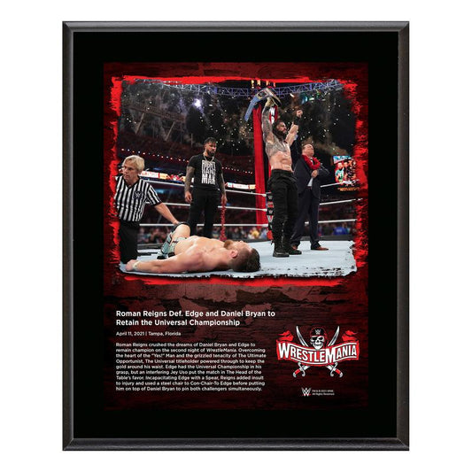Roman Reigns WrestleMania 37 10x13 Commemorative Plaque Pwcatalog