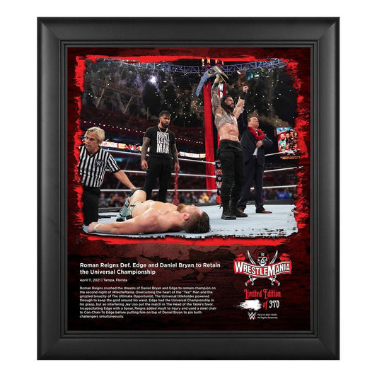 Roman Reigns WrestleMania 37 15x17 Commemorative Plaque Pwcatalog