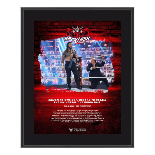 Roman Reigns WrestleMania Backlash 2021 10x13 Commemorative Plaque Pwcatalog