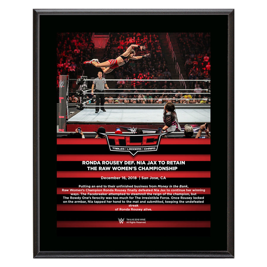 Ronda Rousey TLC 2018 10 x 13 Commemorative Plaque Pwcatalog
