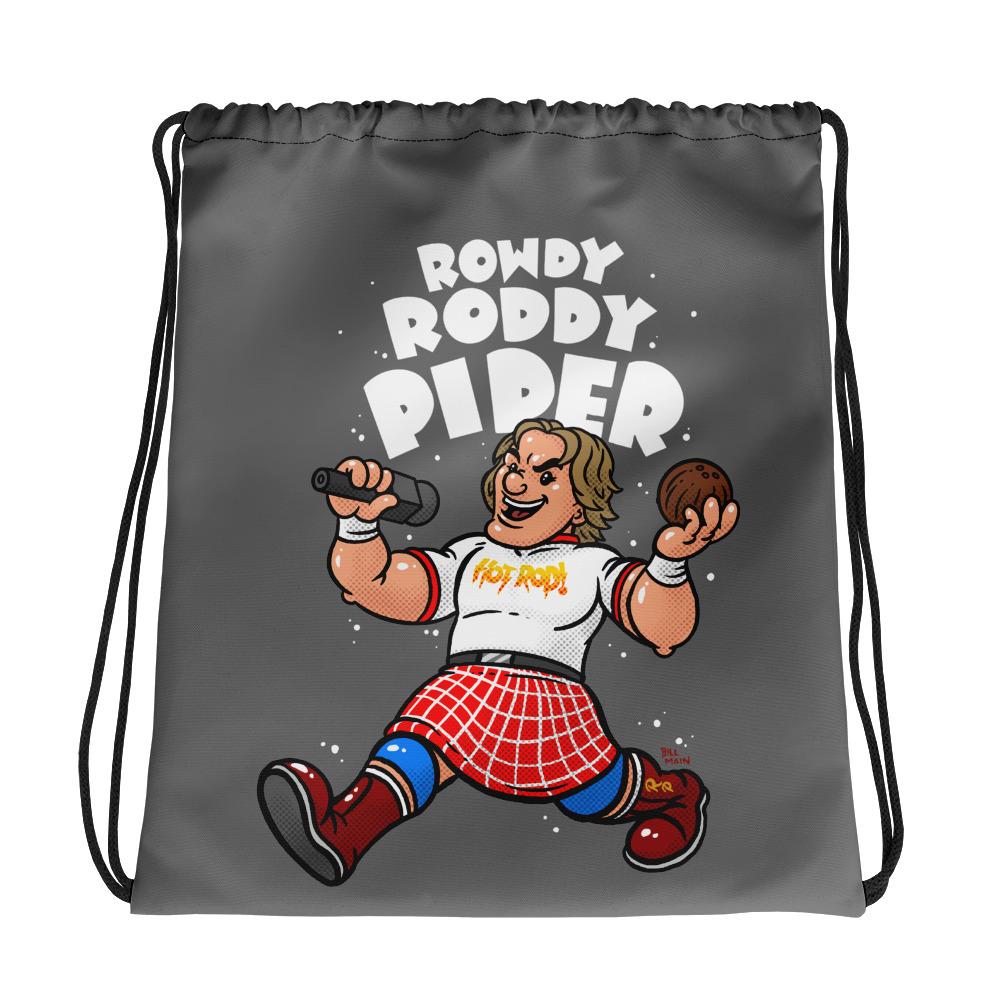 Rowdy Roddy Piper x Bill Main Drawstring Bag