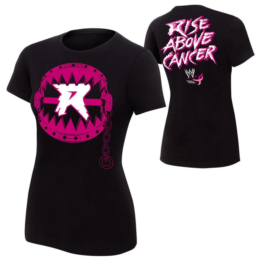 Ryback Rise Above Cancer Black Women's T-Shirt Pwcatalog