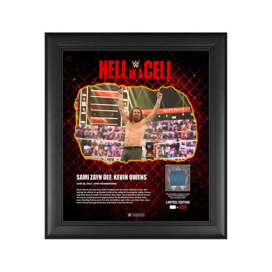 Sami Zayn Hell in A Cell 2021 15 x 17 Commemorative Plaque