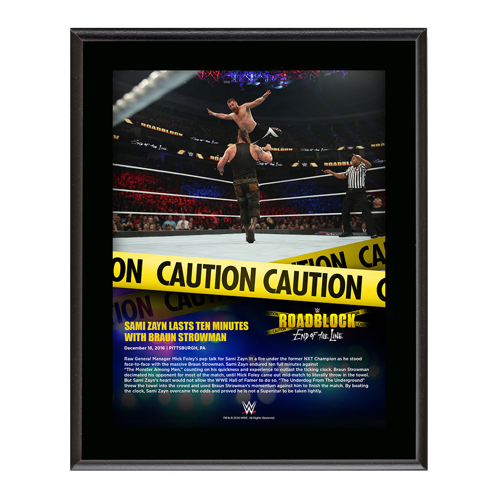 Sami Zayn RoadBlock 2016 10 x 13 Commemorative Photo Plaque Pwcatalog