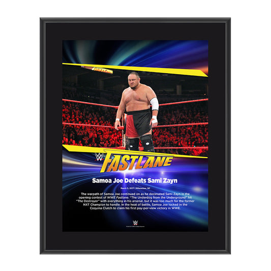 Samoa Joe FastLane 2017 10 X 13 Commemorative Photo Plaque