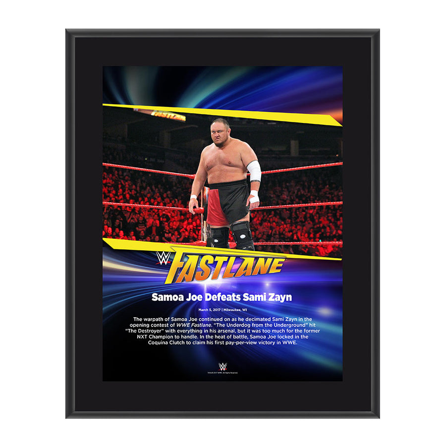 Samoa Joe FastLane 2017 10 X 13 Commemorative Photo Plaque Pwcatalog