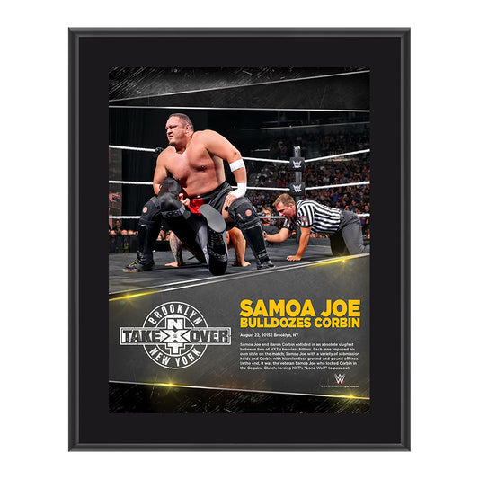 Samoa Joe NXT TakeOver Brooklyn 10.5 x 13 Photo Collage Plaque