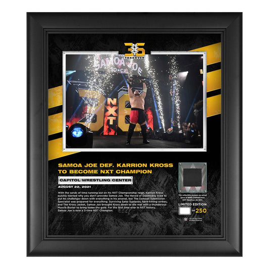Samoa Joe NXT Takeover 36 15x17 Commemorative Plaque