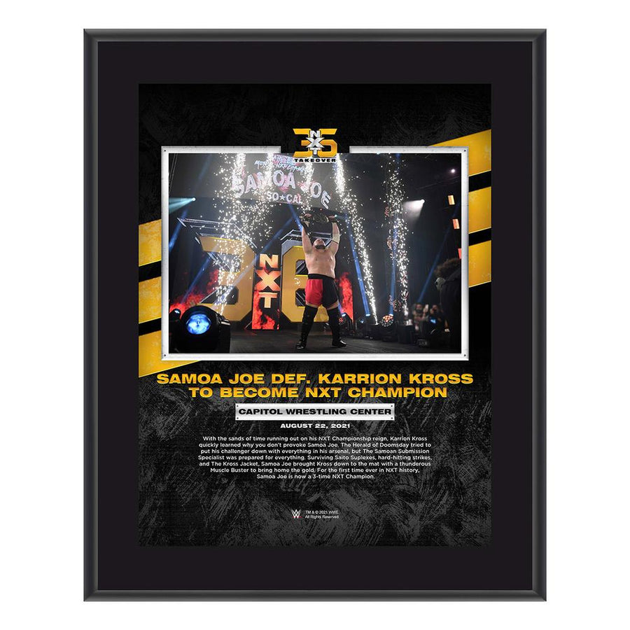 Samoa Joe NXT Takeover 36 2021 10x13 Commemorative Plaque Pwcatalog