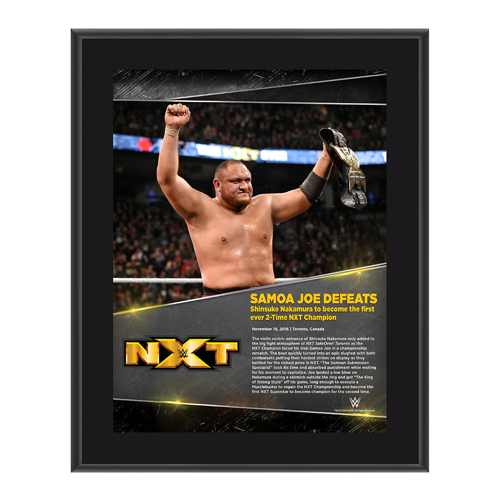 Samoa Joe TakeOver Toronto 10 x 13 Commemorative Photo Plaque Pwcatalog