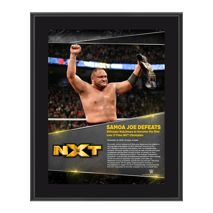 Samoa Joe TakeOver Toronto 10 x 13 Commemorative Photo Plaque Pwcatalog