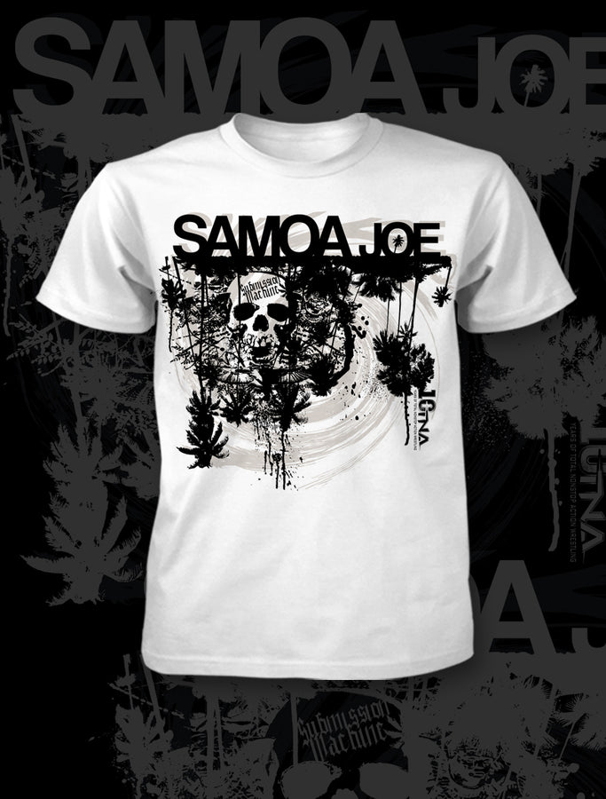 Samoa Joe White Skull T-Shirt Pwcatalog