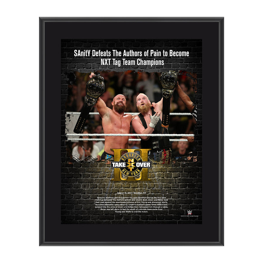 SanitY NXT TakeOver Brooklyn 2017 10 x 13 Commemorative Photo Plaque Pwcatalog