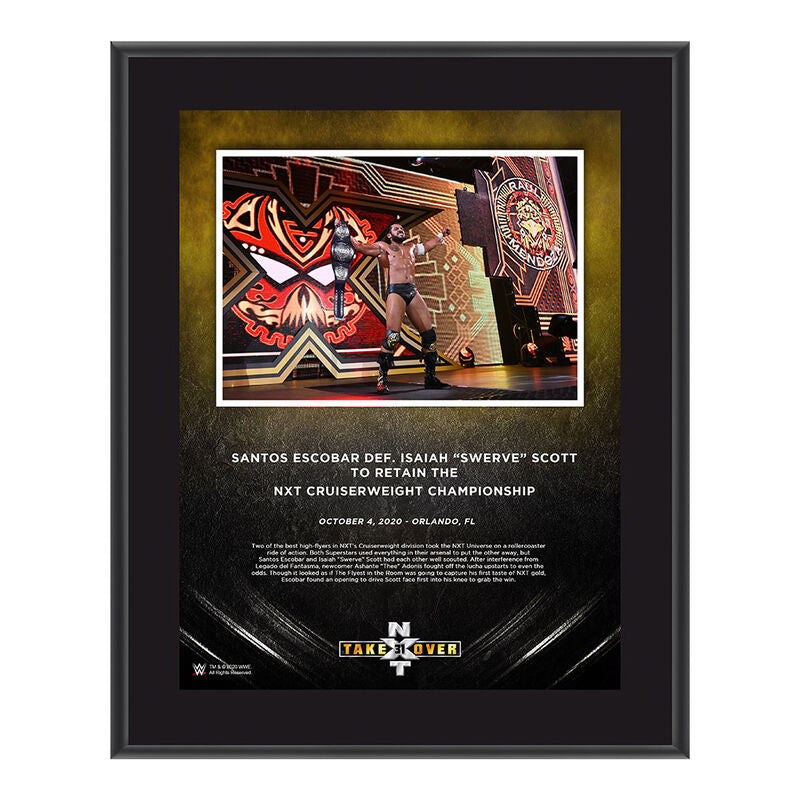 Santos Escobar NXT Takeover 31 10 x 13 Commemorative Plaque Pwcatalog