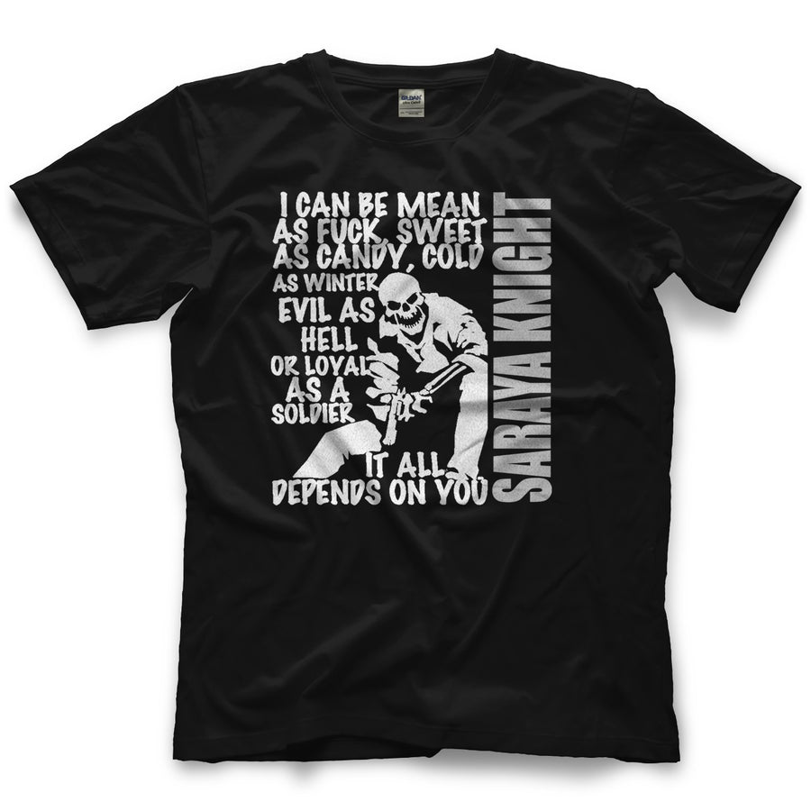 Saraya Knight Skull T-Shirt Pwcatalog