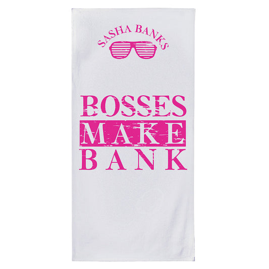 Sasha Banks Bosses Make Bank 30 x 60 Beach Towel