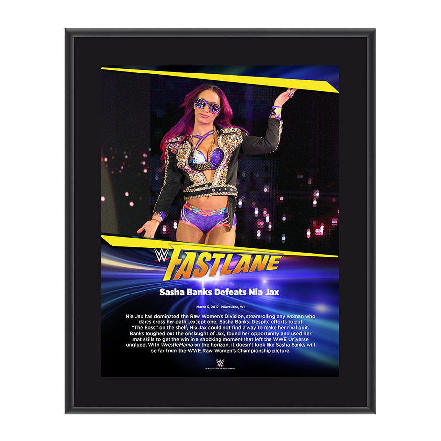 Sasha Banks FastLane 2017 10 X 13 Commemorative Photo Plaque Pwcatalog
