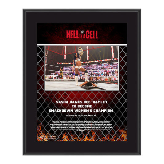 Sasha Banks Hell In A Cell 2020 10x13 Commemorative Plaque
