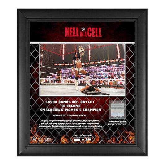 Sasha Banks Hell In A Cell 2020 15x17 Commemorative Plaque