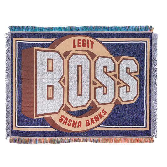 Sasha Banks Legit Boss Tapestry Blanket