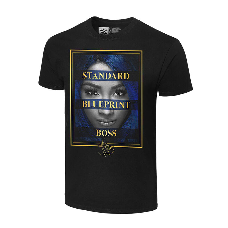 Sasha Banks Standard Blueprint Boss Authentic T-Shirt