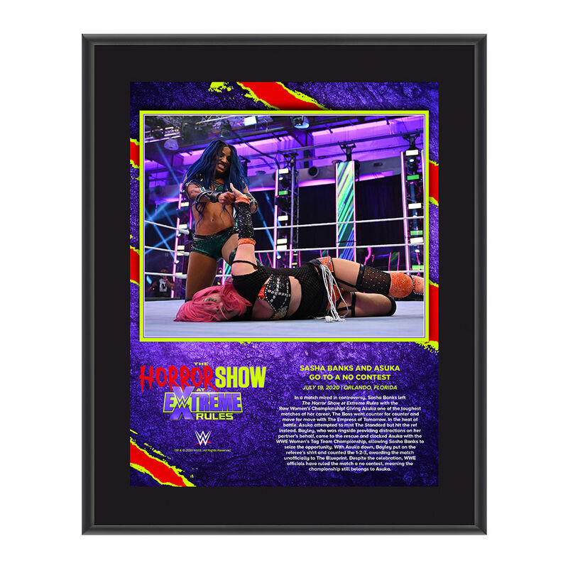 Sasha Banks The Horror Show At Extreme Rules 2020 10x13 Commemorative Plaque Pwcatalog