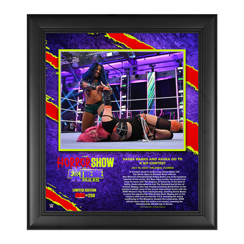 Sasha Banks The Horror Show At Extreme Rules 2020 15x17 Commemorative Limited Edition Plaque Pwcatalog
